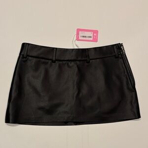 Edikted Black Faux Leather Mini Skirt. Brand new with tags.